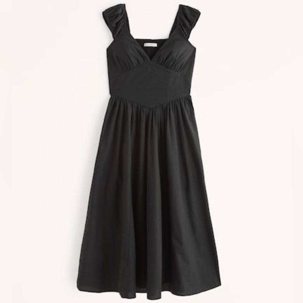Abercrombie & Fitch Cap Sleeve Corset Midi Dress